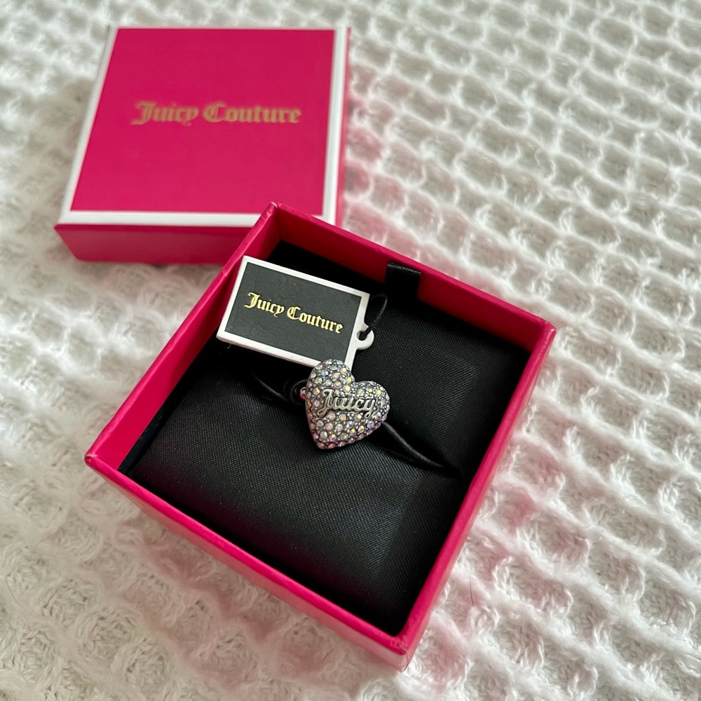 Juicy Couture adjustable heart ring